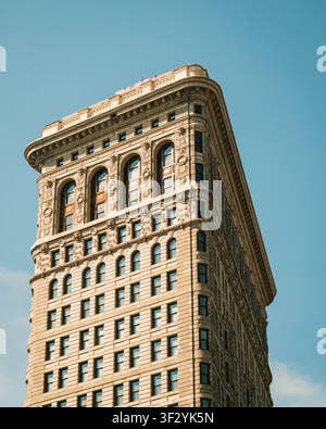 Architektonische Details der Rückseite des Flatiron Building, Manhattan, New York City Stockfoto