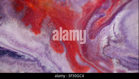 Farbmischung funkelnde Texturflüsse Pigmentglühen Stockfoto