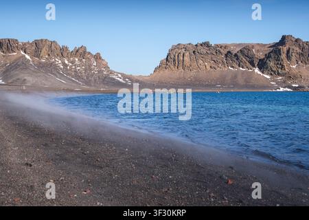 Deception Island Bay, Südliche Shetlandinseln, Antarktis Stockfoto