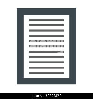 Isolierte moderne Ikone mit schlanken horizontalen Linien in einem minimalistischen Stil auf einem sauberen weißen Hintergrund. Perfekt für Web- oder Drucknutzung. Stock Vektor