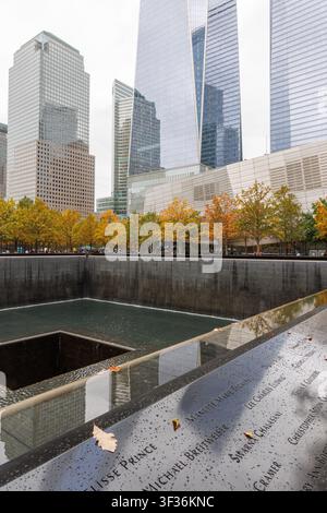 New York, USA - 13. November 2022: 9/11-Memorial Stockfoto