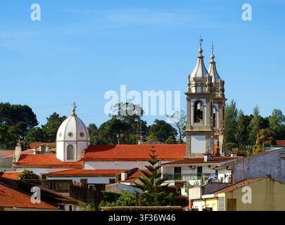 Igreja Paroquial de Barcelinhos, die Pfarrkirche von Santo André Apóstolo, in Barcelinhos, Portugal Stockfoto