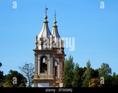 Igreja Paroquial de Barcelinhos, die Pfarrkirche von Santo André Apóstolo, in Barcelinhos, Portugal Stockfoto