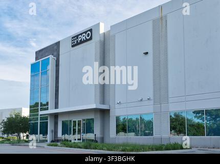 Houston, Texas USA 05-31-2026: Äußeres des i-PRO-Bürogebäudes in Houston, Texas USA. Stockfoto