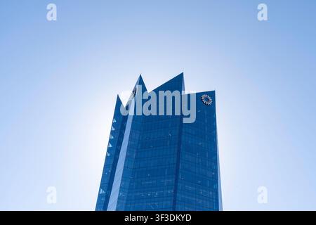 Der Hauptsitz der Frost Bank befindet sich im Frost Tower in der Innenstadt von San Antonio, TX, USA. Stockfoto