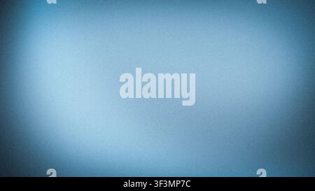 Ein körniger abstrakter blau-schwarz-grauer Hintergrund mit einer weichen Gradienten-Textur, die für 4K-Hintergrundbild-Designs geeignet ist. Dieses breite 4K-Bildformat bietet Stockfoto