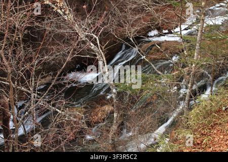 Ryuzu-Wasserfälle in Nikko, Tochigi, Japan Stockfoto