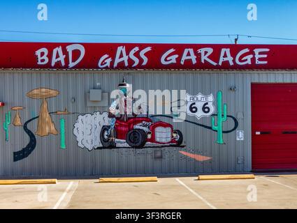 Bemalte Gebäude in Kingman, Arizona, USA Stockfoto