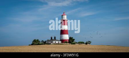 Happisburgh Leuchtturm, Norfolk, England. Stockfoto