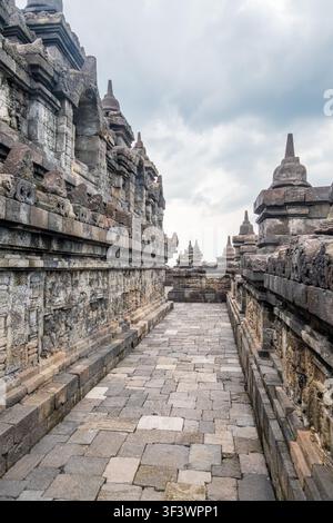 Borobudur Tempel in Yogyakarta, Java, Indonesien. Stockfoto