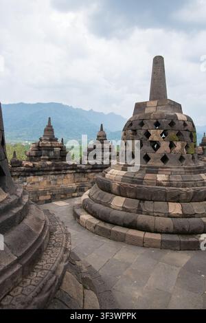 Borobudur Tempel in Yogyakarta, Java, Indonesien. Stockfoto