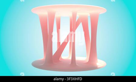 Faser-Haut-Kollagen-Muskelschicht-Zelle medizinischer Hintergrund 3D-Rendering Stockfoto