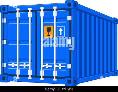 Versandcontainer für die Frachtlogistik Stock Vektor
