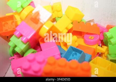 Das Bunte-Blöcke-Set Stockfoto
