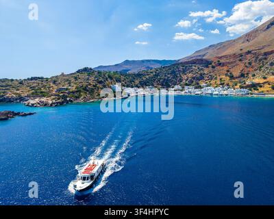 Griechische Dorf Loutro, Chania, Kreta, Griechenland. Stockfoto