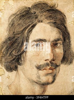 Gian Lorenzo Bernini (1598-1680), italienischer Bildhauer und Architekt, Selbstporträt in Kreide, um 1635 Stockfoto
