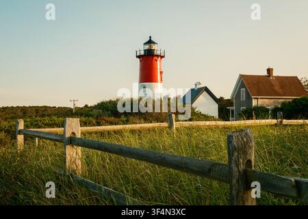 Nauset-Leuchtturm in Eastham, Cape Cod, Massachusetts Stockfoto