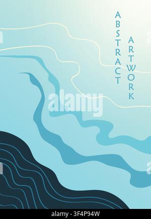 Abstrakte Blue Wave Hintergrund Stock Vektor