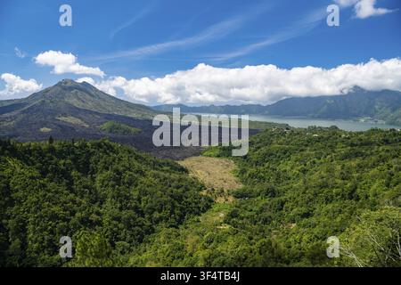 Mount Abang, Abang-Vulkan, Batur, Berg, Lake Batur, Lake Batur, Bali, Indonesien Stockfoto