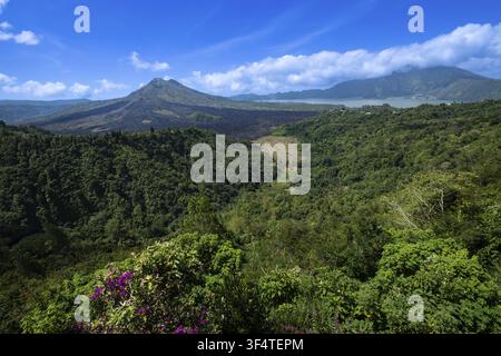 Mount Abang, Abang-Vulkan, Batur, Berg, Lake Batur, Lake Batur, Bali, Indonesien Stockfoto