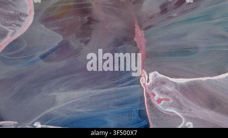 Abstrakte Kunst mit Alkoholtinte auf Epoxidharzoberfläche gestalten Stockfoto