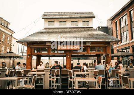 Surf Shack in Newport, Rhode Island Stockfoto