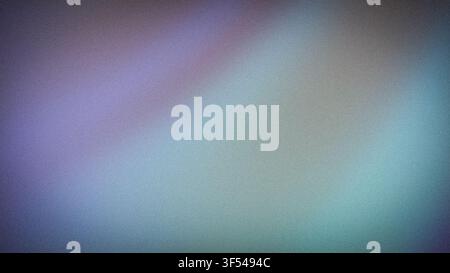 Dieser abstrakte Farbverlaufshintergrund mit blauen, violetten und grauen Farben ist perfekt für die Verwendung als breites Hintergrundbild oder Tech-Vorlage. Die körnige und verschwommene Stockfoto