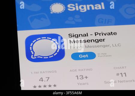 Shanghai, China – 30. Juli 2026: Signal-App-Symbol und Markenlogo Stockfoto
