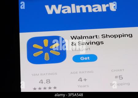 Shanghai, China – 30. Juli 2026: Walmart-App-Symbol und Markenlogo Stockfoto