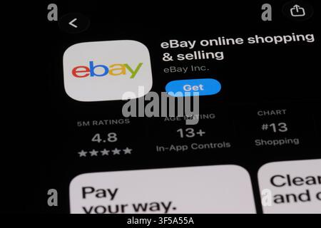 Shanghai, China - 30. Juli 2026: eBay-App-Symbol und Markenlogo Stockfoto