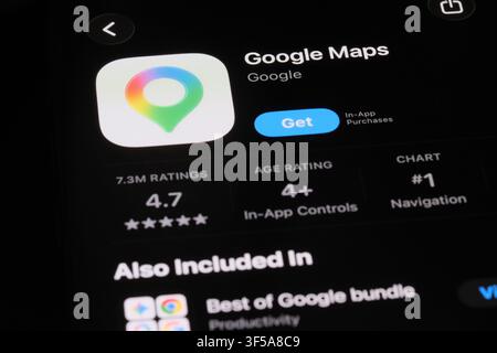 Shanghai, China – 31. Juli 2026: Google Maps App-Symbol und Markenlogo Stockfoto