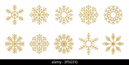 Weihnachtsdesign mit Schneeflocken. Schneeflocken-Symbole. Schneeflocken-Vorlage. Schnee Winter. Schönes Element für Weihnachtsbanner, Karten. Vektorabbildung Stock Vektor