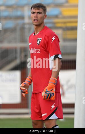 Frosinone, Lazio. 01. Aug., 2026. Sebastiano Desplaches von Frosinone während des Freundschaftsspiels zwischen Frosinone und Benevento im Manlio Scopigno-Stadion in Rieti, Italien, am 01. August 2026. AllShotLive Credit: Sipa USA/Alamy Live News Stockfoto