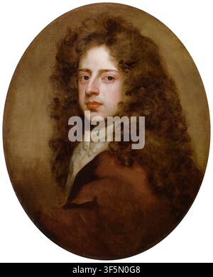 Sir Godfrey Kneller (1646-1723), Selbstporträtmalerei in Öl auf Leinwand des deutschen (später britischen) Künstlers und Porträtmalers, 1672-1673 Stockfoto