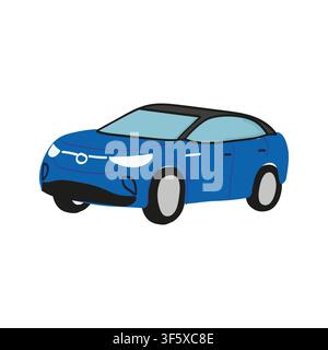 Elektroauto, flache Vektorillustration Stock Vektor
