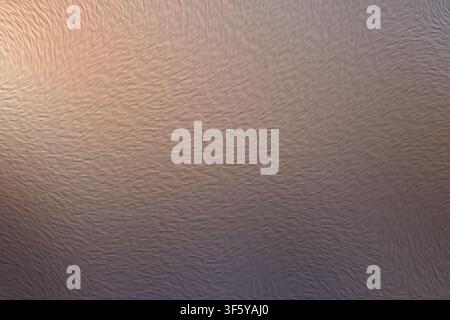 Ein hochauflösender abstrakter Hintergrund mit einer feinen, welligen, geprägten Textur und einem weichen Farbverlauf, der von warmen Goldtönen zu kühlen Grautönen übergeht. Stockfoto
