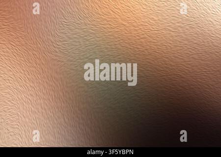 Ein abstrakter Hintergrund mit einem warmen Farbverlauf, der von Beige zu Dunkelbraun übergeht und mit einem feinen, texturierten Wellenmuster durchsetzt ist. Stockfoto