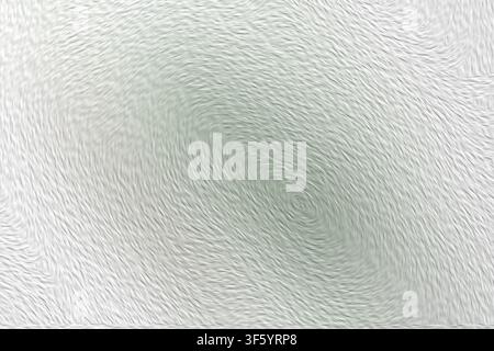Ein abstraktes Hintergrundbild, das eine detaillierte, wirbelnde Textur zeigt, die an Fell oder gebürstete Fasern erinnert, mit Schattierungen von Weiß und weichem Grau. Stockfoto