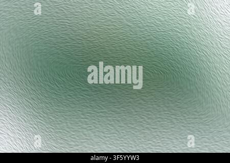 Ein digitaler abstrakter Hintergrund mit einem wirbelnden, ovalen Vortex-Muster in weichen Grüntönen und Grau, mit einer texturierten Oberfläche. Stockfoto