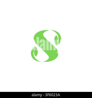 Letter S Natur-Blatt-Logo-Design, Moderne Logo-Designs-Vektor-Illustration-Vorlage Stock Vektor