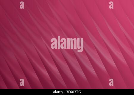 Ein lebendiger abstrakter Hintergrund mit kräftigen, diagonalen wellenförmigen Kämmen in tiefen Rosa- und Magenta-Tönen, der einen dynamischen und stilvollen visuellen Effekt erzeugt. Stockfoto
