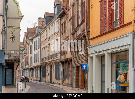 Eindruck von Troyes, einer Gemeinde und Hauptstadt des Departements Aube in der Region Grand Est im Nordosten Frankreichs. Stockfoto