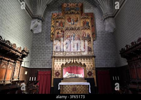 Barbastro, Kathedrale Santa María de la Asunción (Gotik und Renaissance, 16. Jahrhundert). Kapelle La Asunción (17. Jahrhundert). Somontano de Barbastro, Huesca Stockfoto