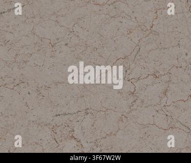 Natürliche beige Marmorstruktur, akzentuiert mit feinen terrakottafarbenen, netzartigen Adern. Stockfoto