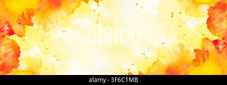 Herbst abstraktes Aquarell Hintergrund Stockfoto