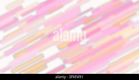 Abstrakte malerische Pinselstriche, die diagonal über eine Leinwand angeordnet sind, mit weichen rosa und warmen orangefarbenen Tönen, die ein Gefühl von Bewegung und Schöp Stockfoto