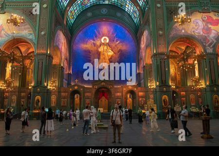 ODINTSOVO, RUSSLAND - 18. JULI 2026: In der Hauptkirche der Streitkräfte der Russischen Föderation (Kathedrale der Auferstehung Christi). Patriot Stockfoto