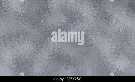 Nahtlose Textur aus mattiertem durchscheinendem Glas mit einer dunkelgrauen und silbernen Metallveredelung. weist feinkörnige Oberflächendetails und weiches, diffuses Licht auf Stockfoto