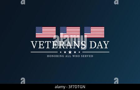 Veterantag Eine Feier des Mutes und der Aufopferung Stock Vektor