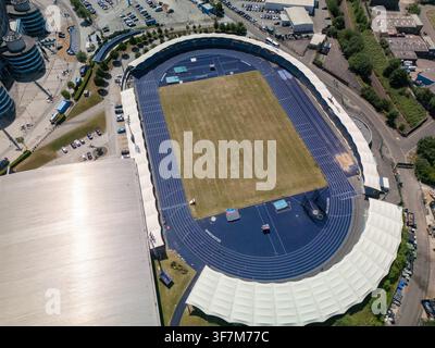 Etihad Stadium Luftaufnahme Manchester Stockfoto